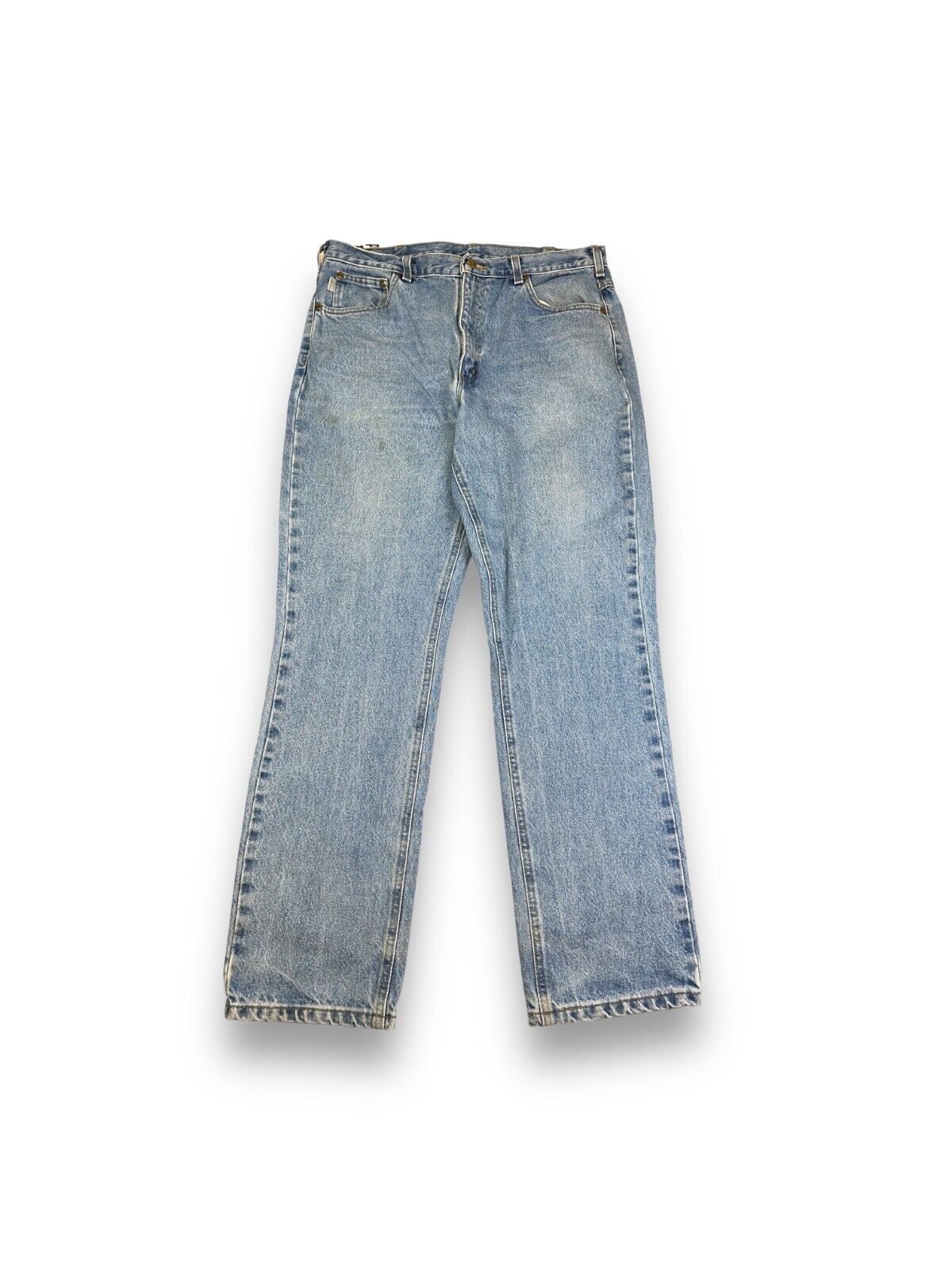 Vintage Carhartt Traditional Fit Light Wash Workwear Denim Pants Size 36W