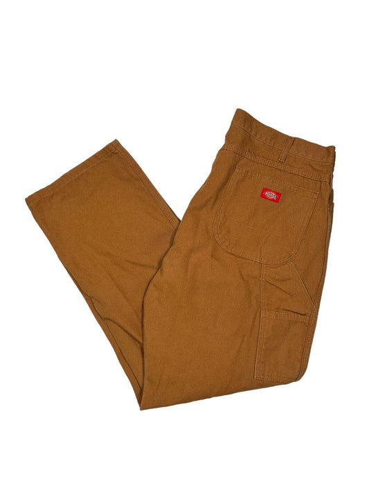 Vintage Dickies Canvas Work Wear Style Carpenter Pants Size 38W Beige