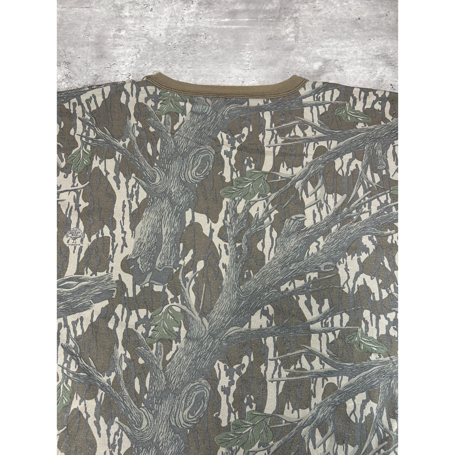 Vintage 80s/90s Tree Camo Hunting Long Sleeve Pocket T-Shirt Size 2XL