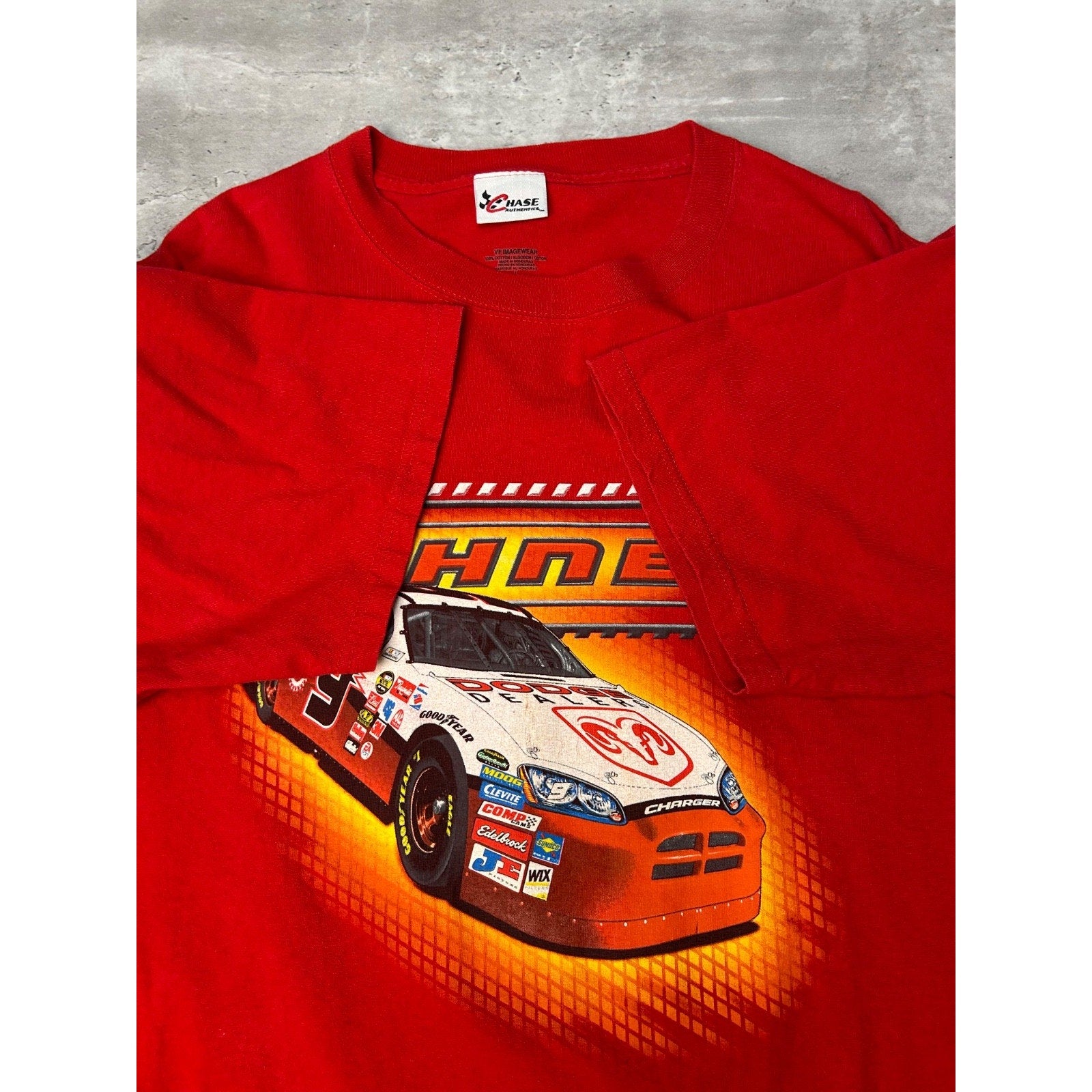 Vintage Kasey Kahne #9 Dodge Racing Nascar Graphic T-Shirt Size Large