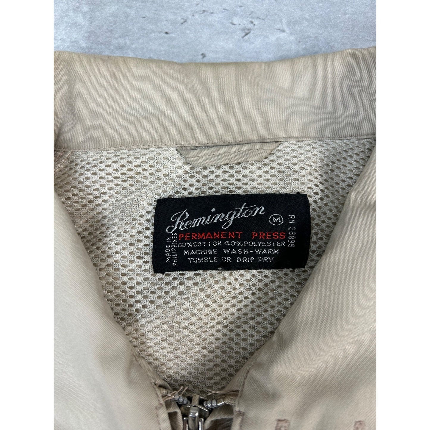 Vintage Remington Mesh Lined Full Zip Harrington Style Jacket Size Medium