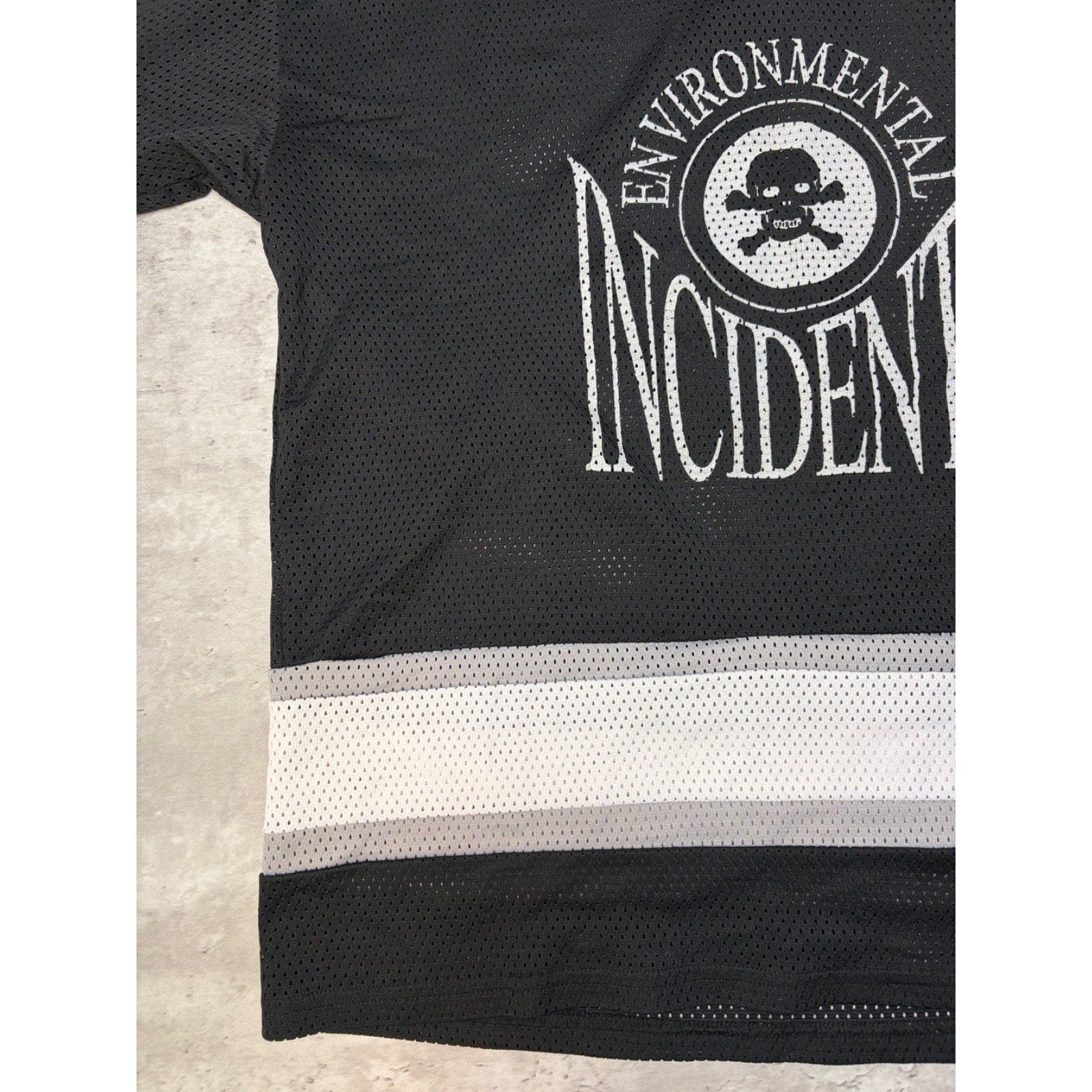 Vintage Environmental Incidents Skull Graphic Hockey Jersey Size XL