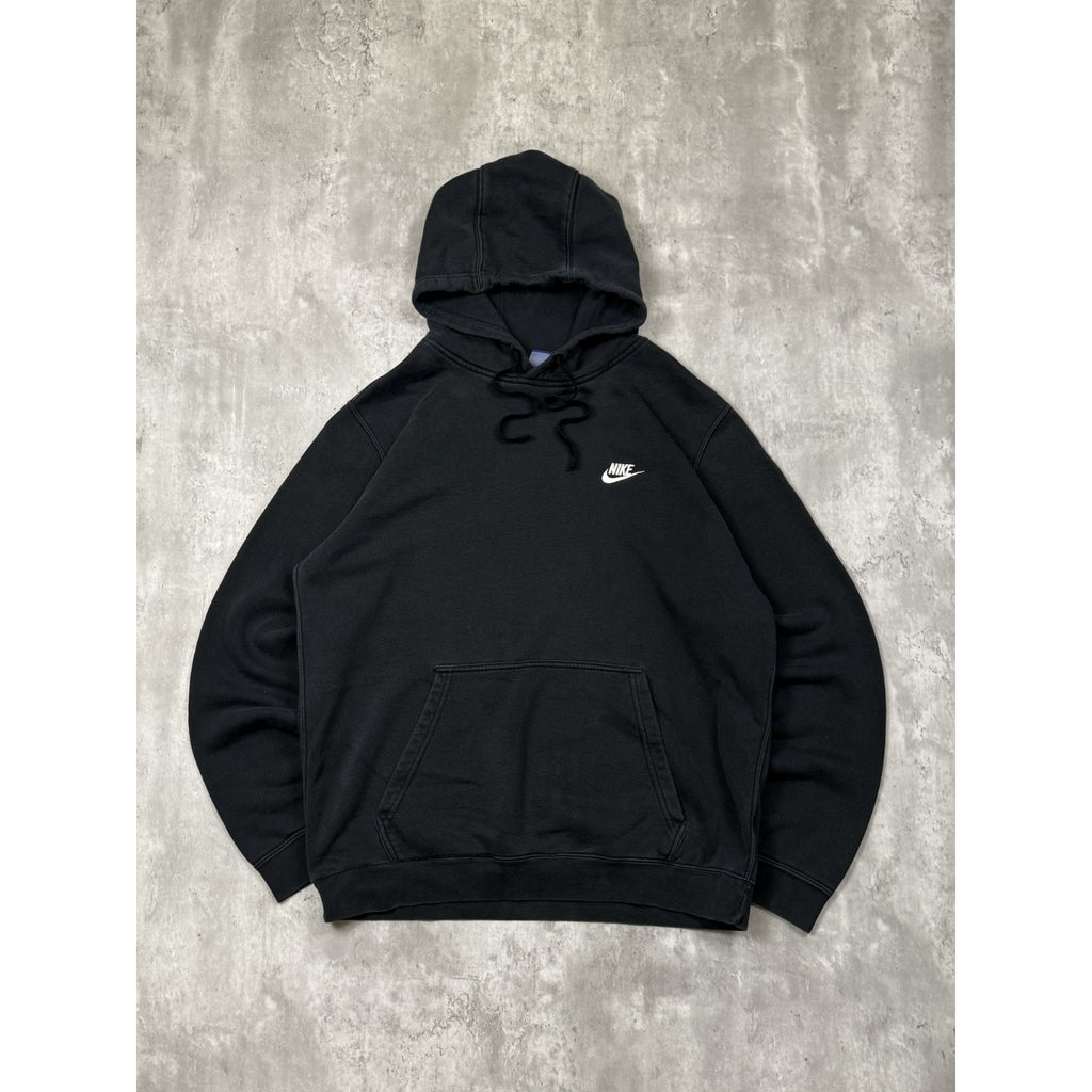 Nike Embroidered Swoosh Spellout Hooded Sweatshirt Size Large