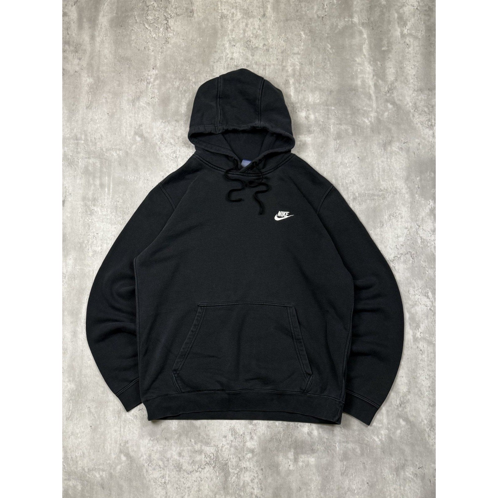 Nike Embroidered Swoosh Spellout Hooded Sweatshirt Size Large