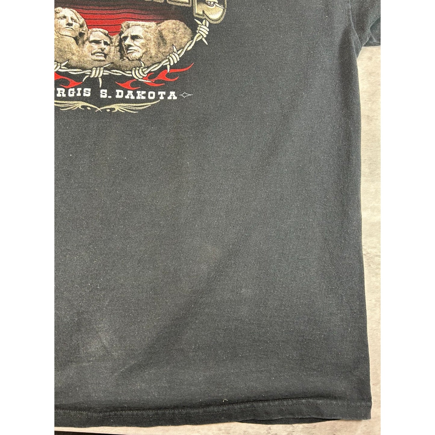 Sturgis Black Hills Rally Bald Eagle Motorcycle Graphic T-Shirt Size XL Black