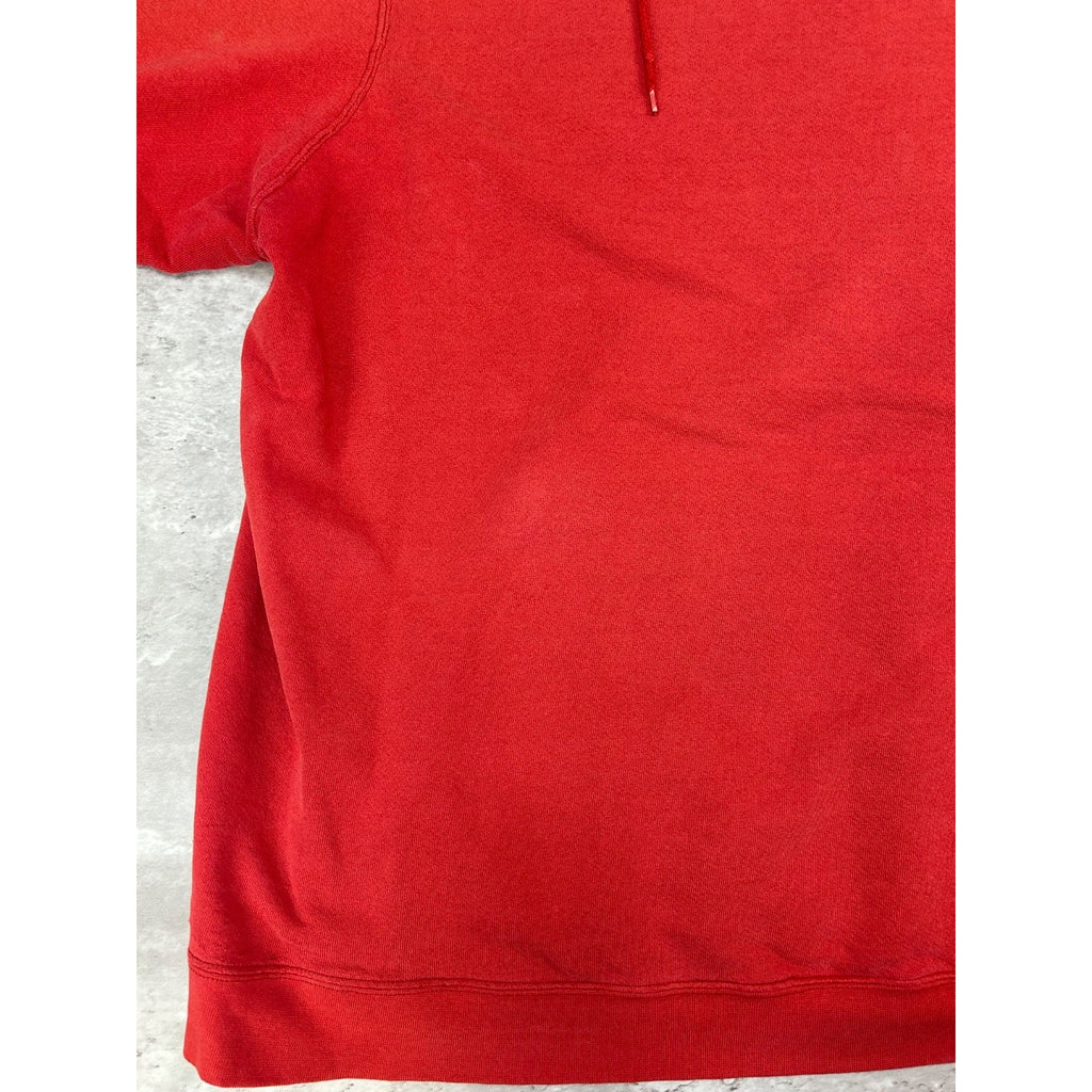 Vintage 2000s Nike Embroidered Middle Swoosh Hooded Red Sweatshirt Size 2XL