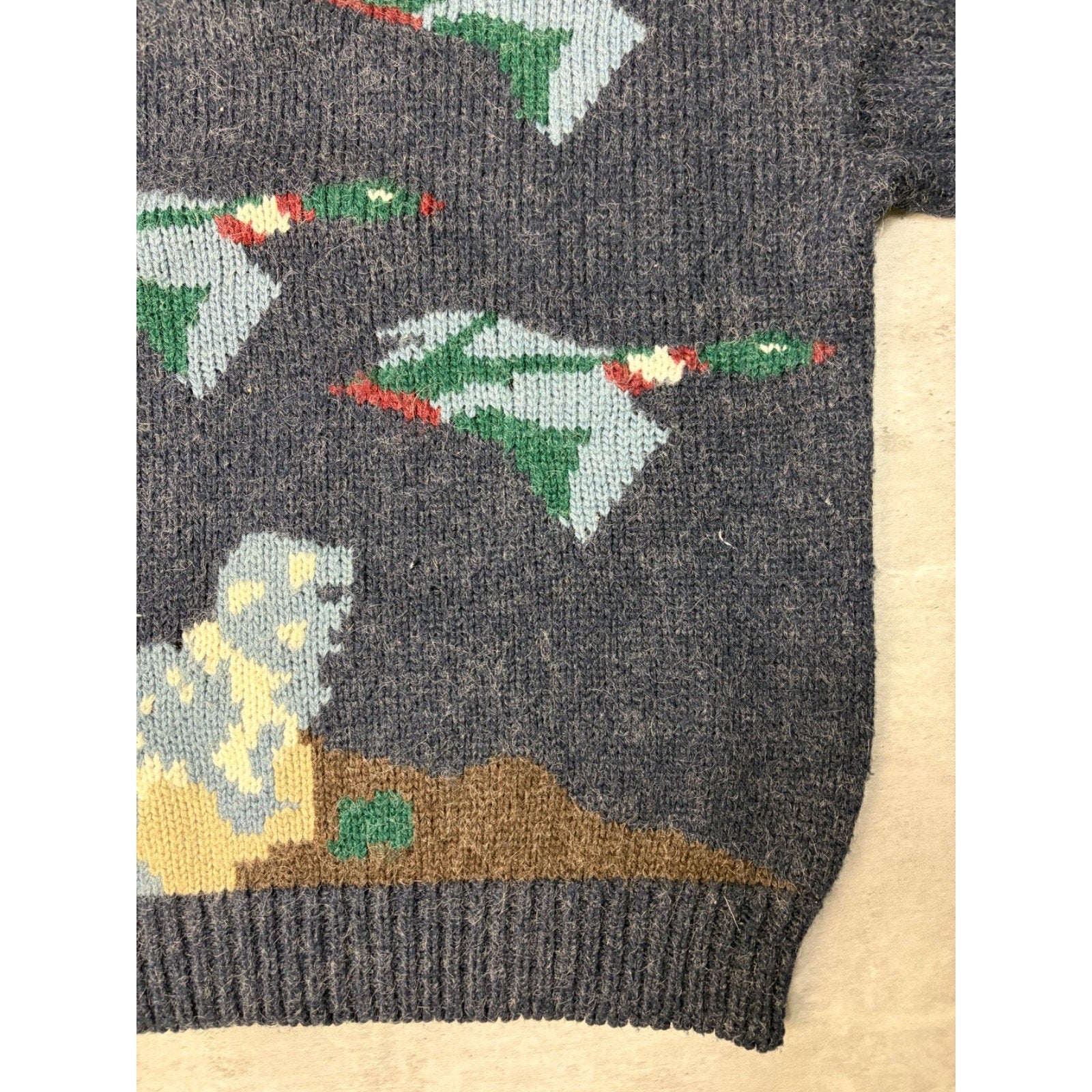Vintage US Polo Assn Duck Print Pullover Knit Sweater Size Small