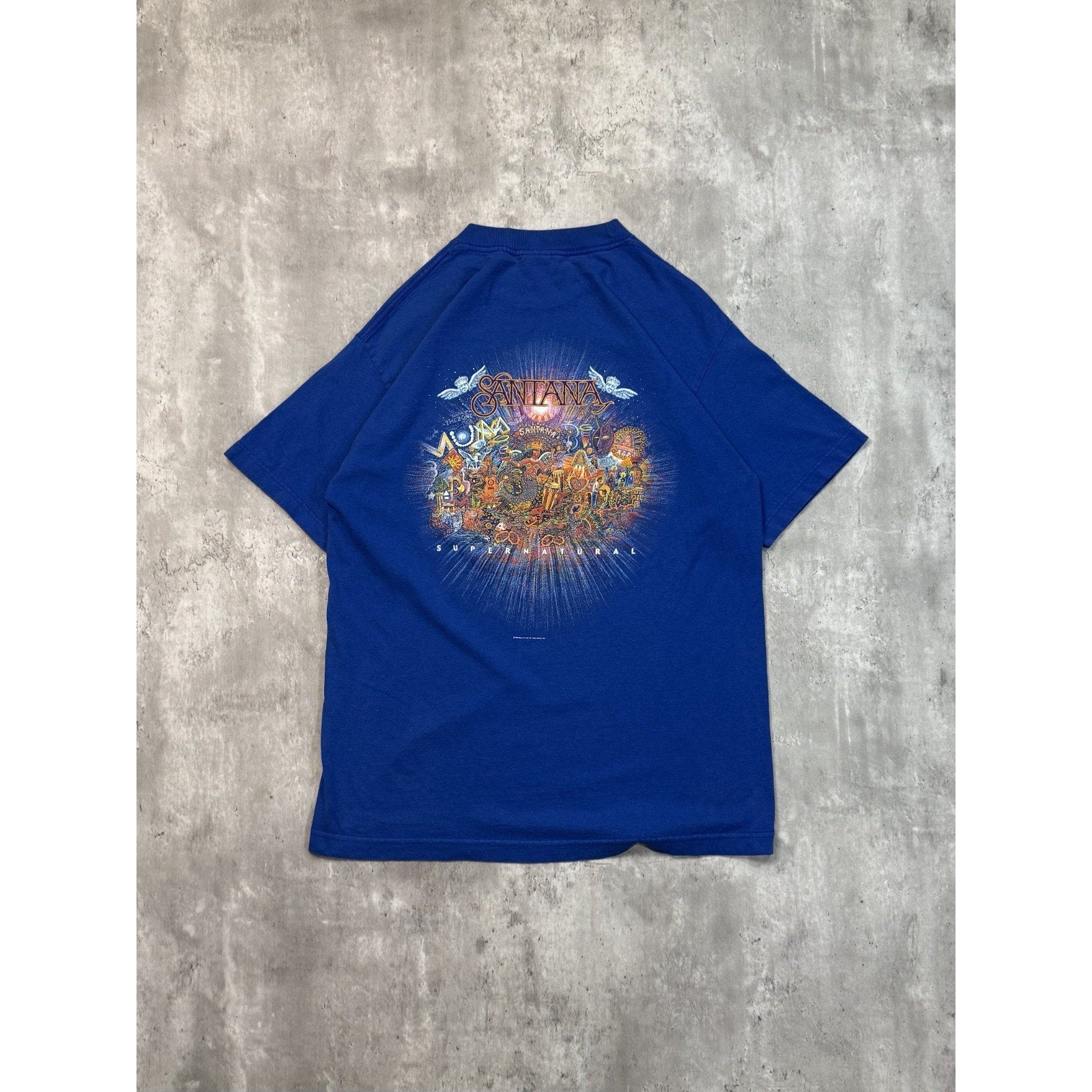 Vintage 1999 Santana Supernatural Latin Rock Band Music T-Shirt Size Large