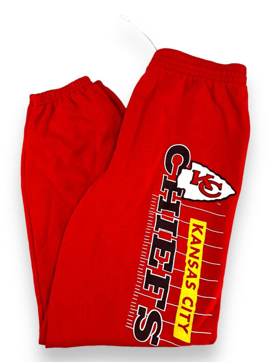 Vintage 80s/90s Kansas City Chiefs NFL Graphic Spellout Sweat Pants Size Medium