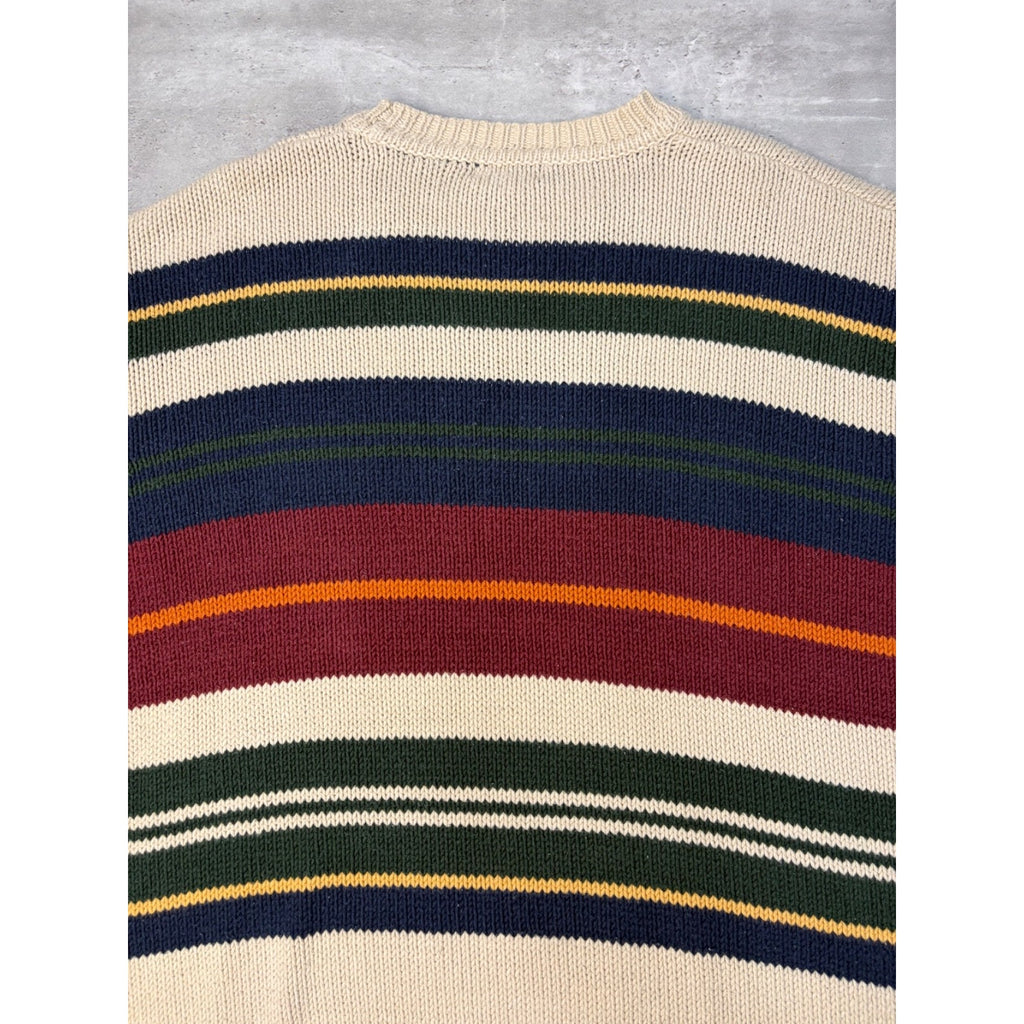 Vintage Dockers Multicolour Stripe Pullover Knit Sweater Size XL