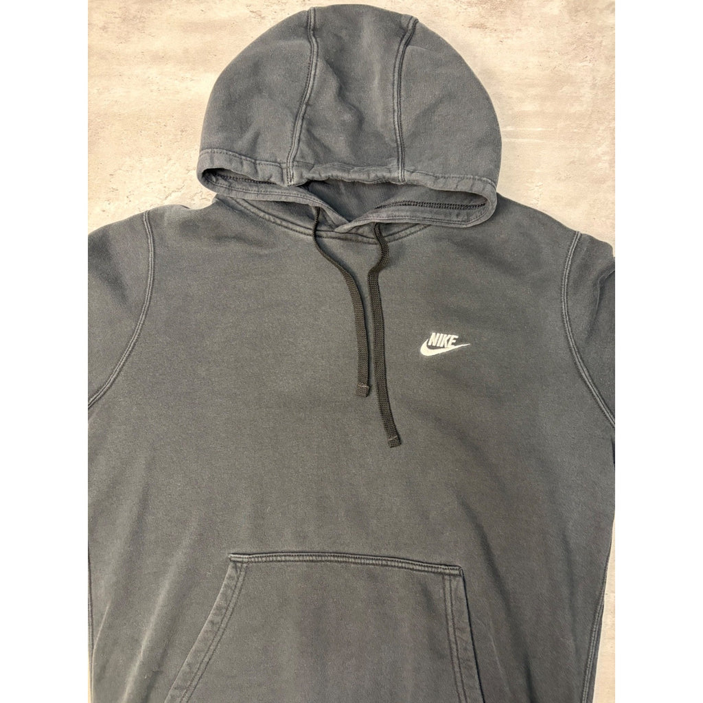 Nike Embroidered Swoosh Spellout Hooded Sweatshirt Size Large