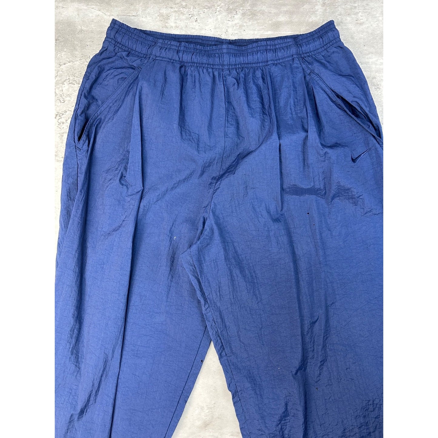 Vintage 90s Nike Tonal Embroidered Swoosh Nylon Track Pants Size Large