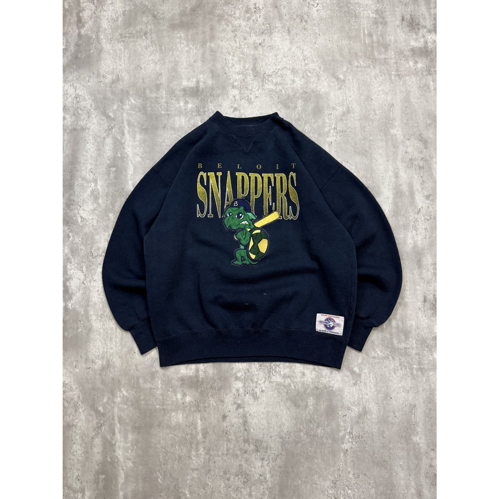 Vintage 90s Beloit Snappers MiLB Graphic Spellout Baseball Sweatshirt Size XL