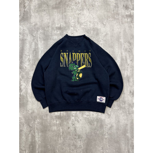 Vintage 90s Beloit Snappers MiLB Graphic Spellout Baseball Sweatshirt Size XL