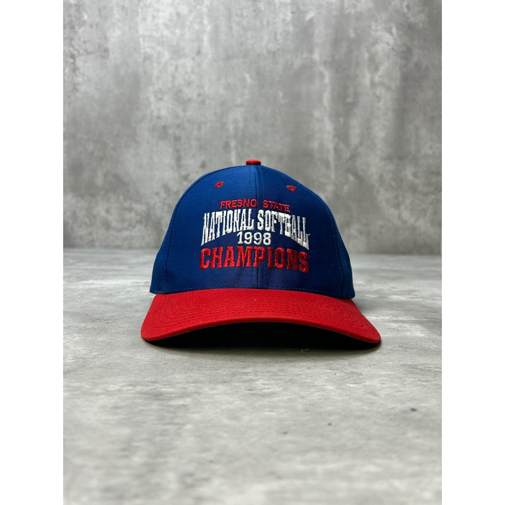 Vintage 1998 Fresno State NCAA National Softball Champs Snapback Hat OSFA