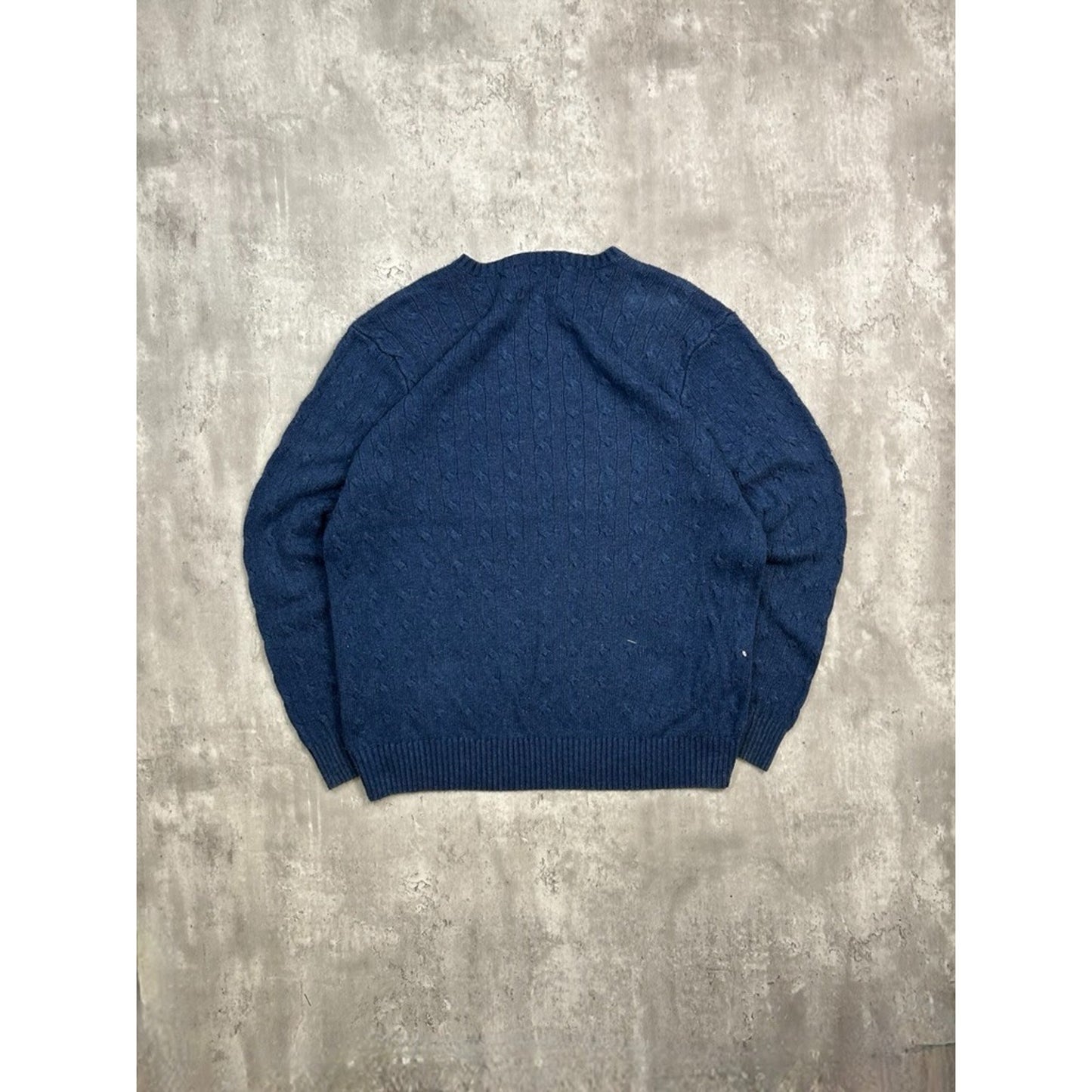 Vintage 90s Polo Ralph Lauren Embroidered Pony V Neck Sweater Size XLT