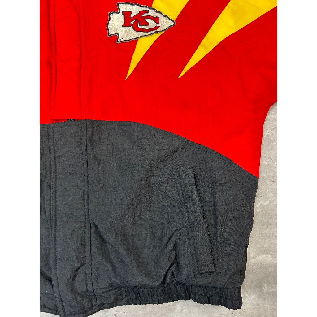 Vintage 90s Kansas City Chiefs NFL Insulated Apex One Point Jacket Size Large