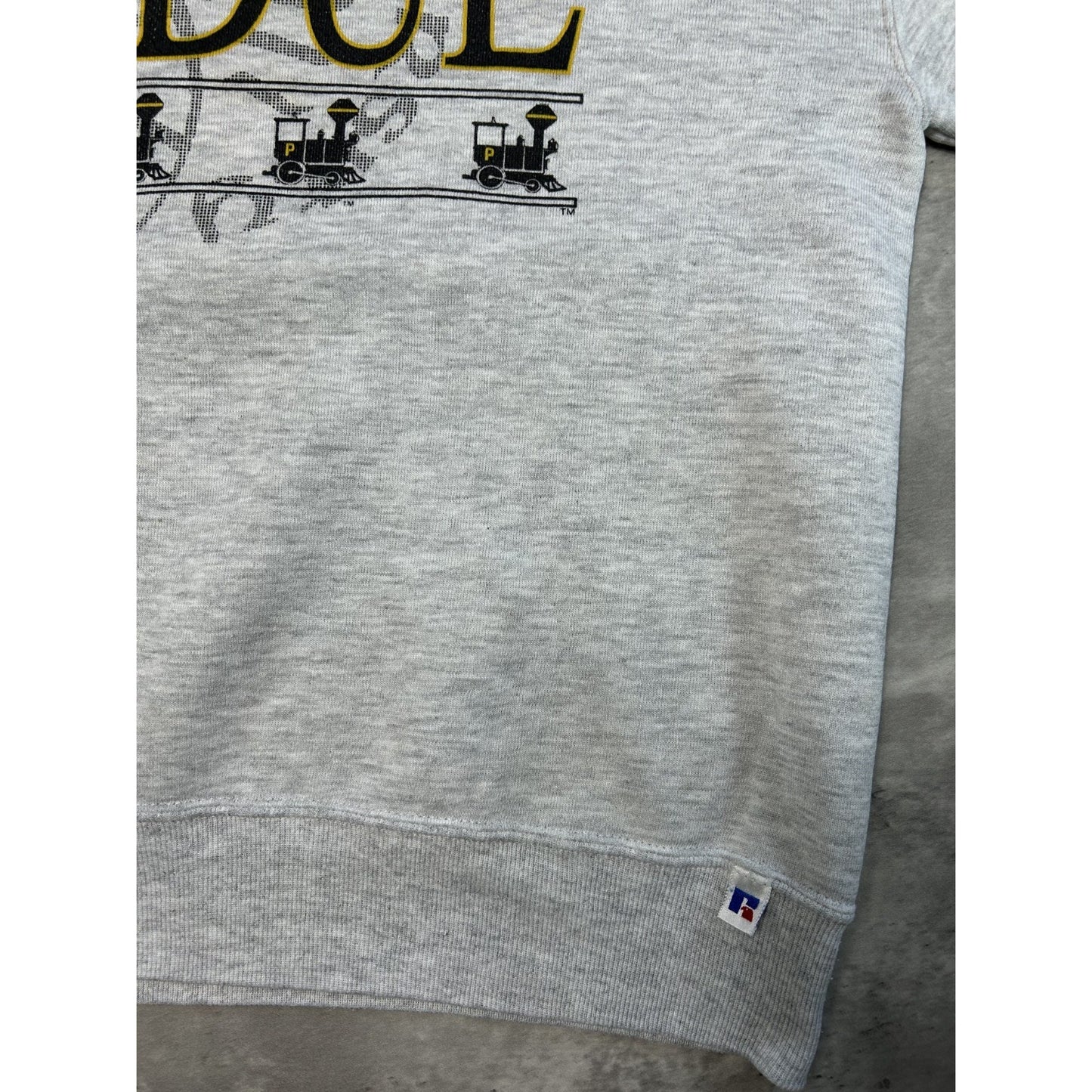 Vintage 90s Purdue Boilermakers NCAA Spellout Graphic Collegiate Sweatshirt Sz L