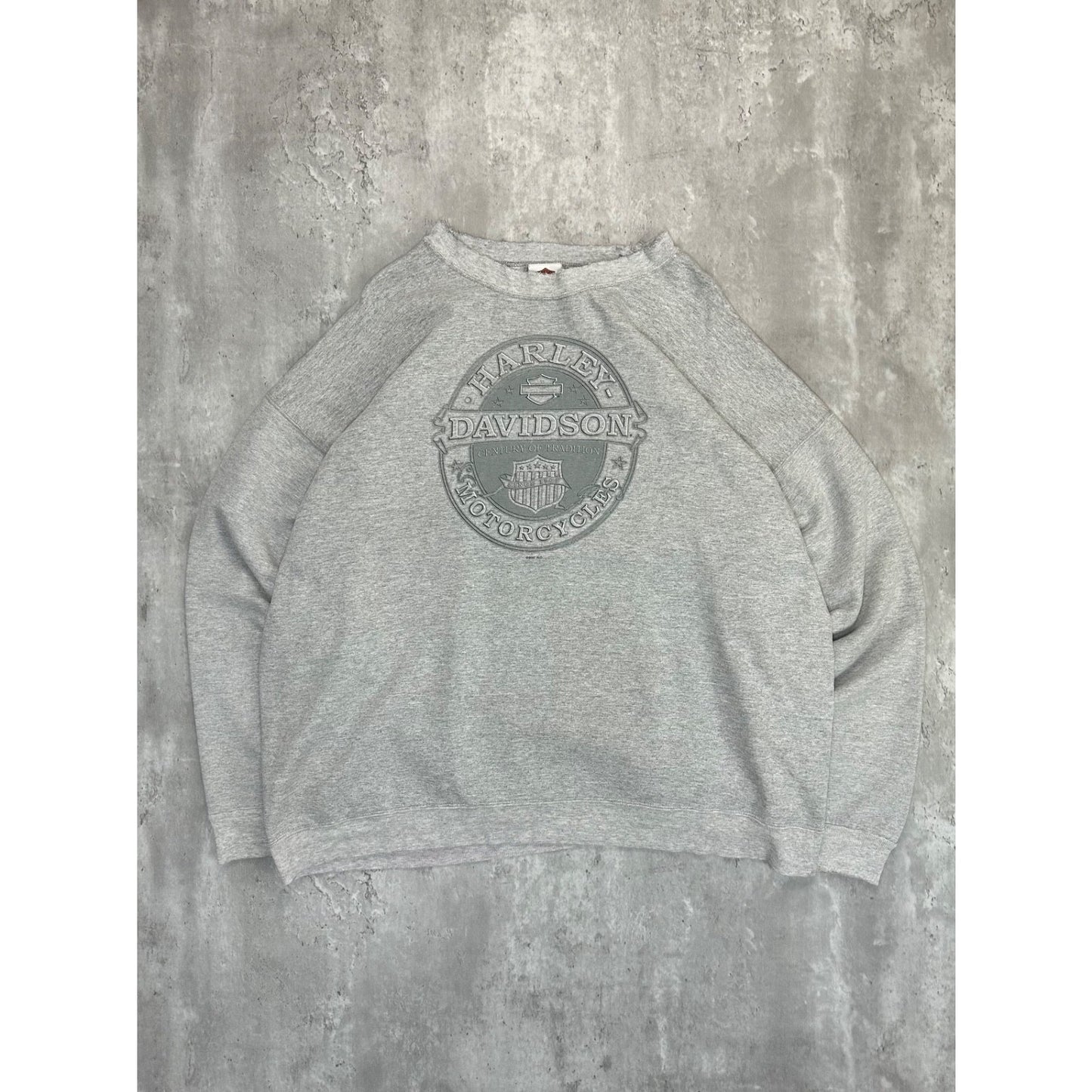 Harley Davidson Motorcycles Crest Graphic Sweatshirt Size 2XL Gray