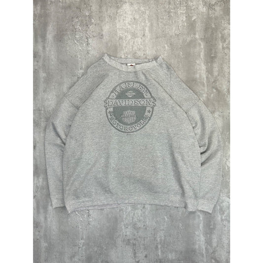 Harley Davidson Motorcycles Crest Graphic Sweatshirt Size 2XL Gray