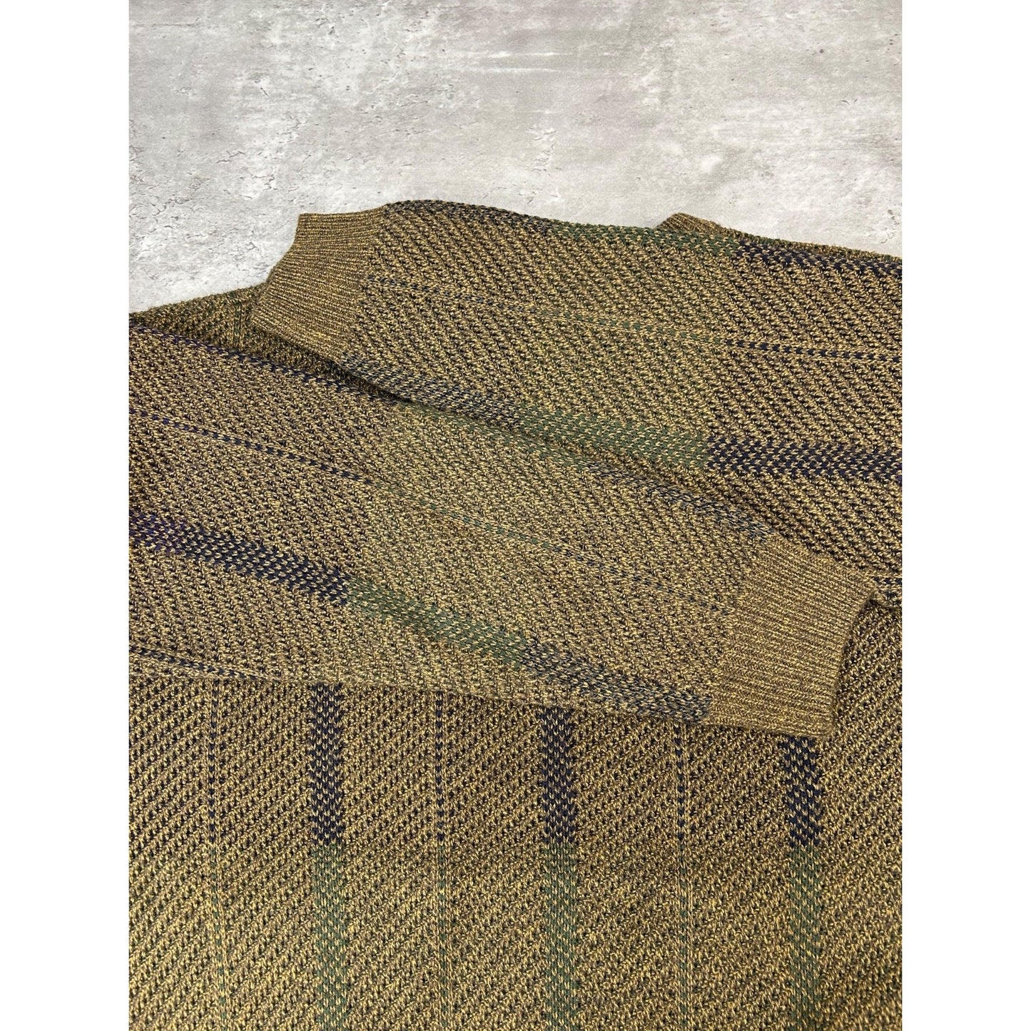 Vintage Towncraft Striped Pullover Ribbed Knit Sweater Size Large