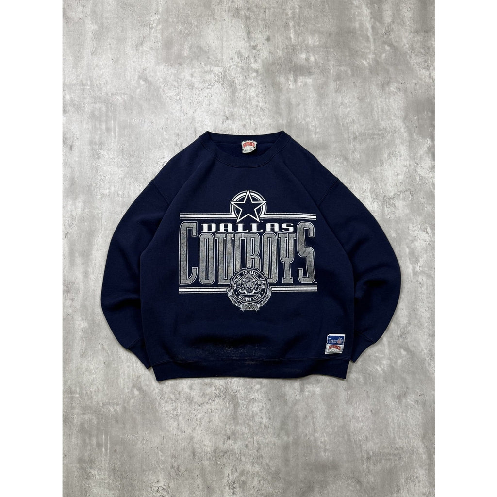 Vintage 90s Dallas Cowboys NFL Spellout Graphic Football Sweatshirt Size Large