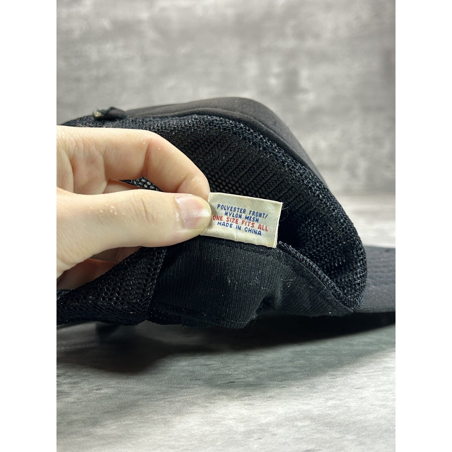 Vintage 80s Not A Bald Spot Comedy Slogan Trucker Snapback Hat OSFA Black