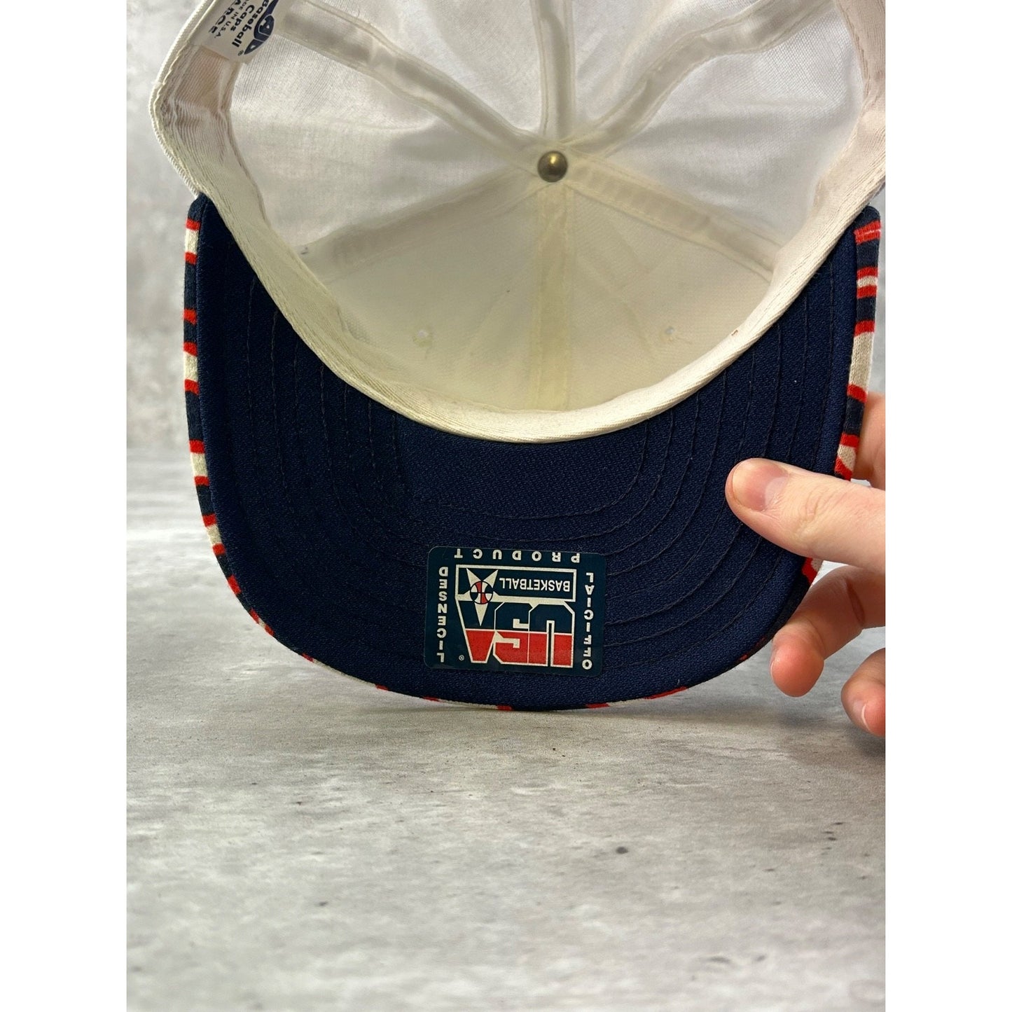 VTG 90s Magic Johnson #32 USA Olympics Dream Team Basketball Snapback Hat OSFA