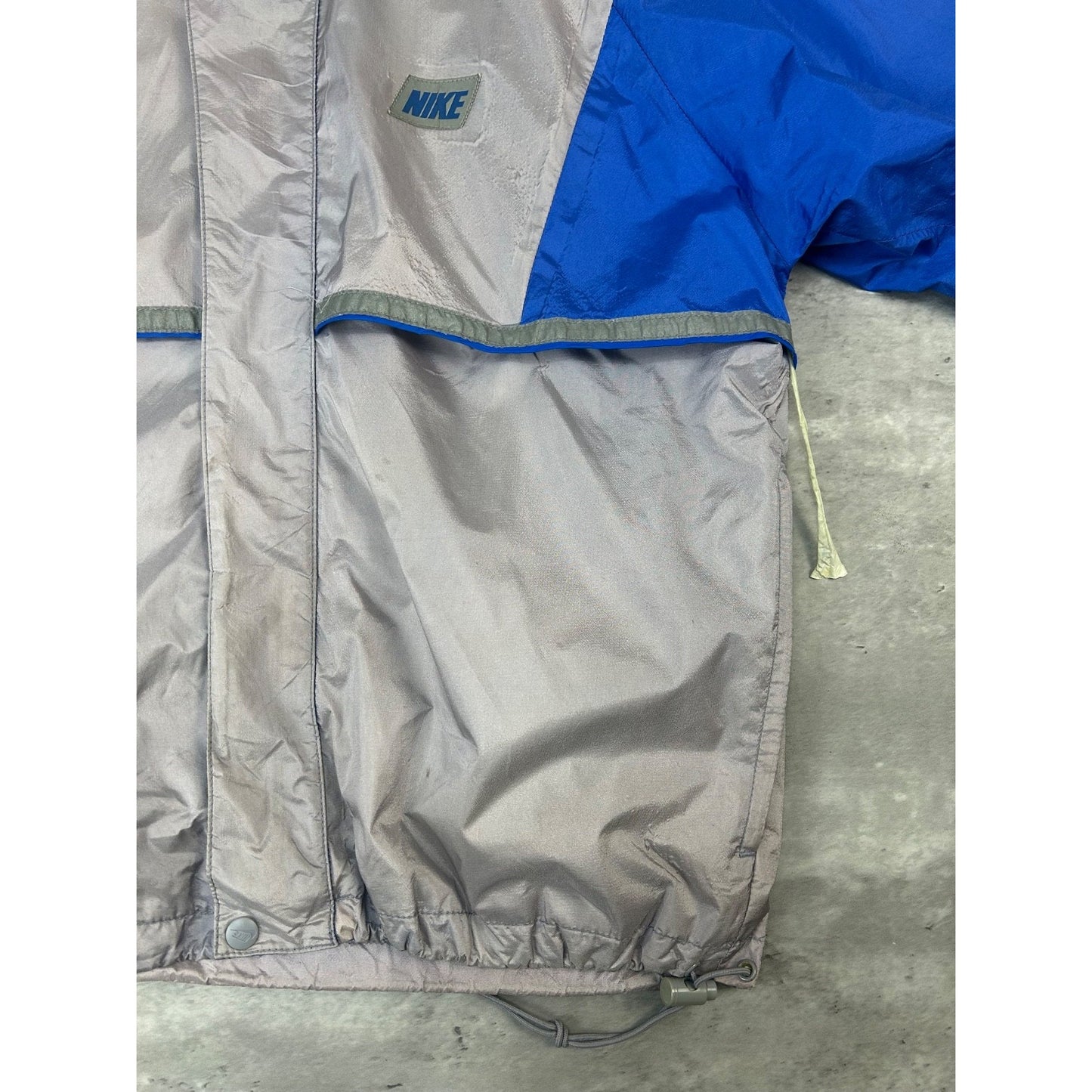 Vintage 80s/90s Nike Two Tone Full Zip Nylon Windbreaker Jacket Size Medium