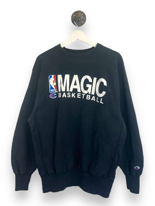 Vintage 90s Orlando Magic NBA Spellout Champion University Sweatshirt Size XL