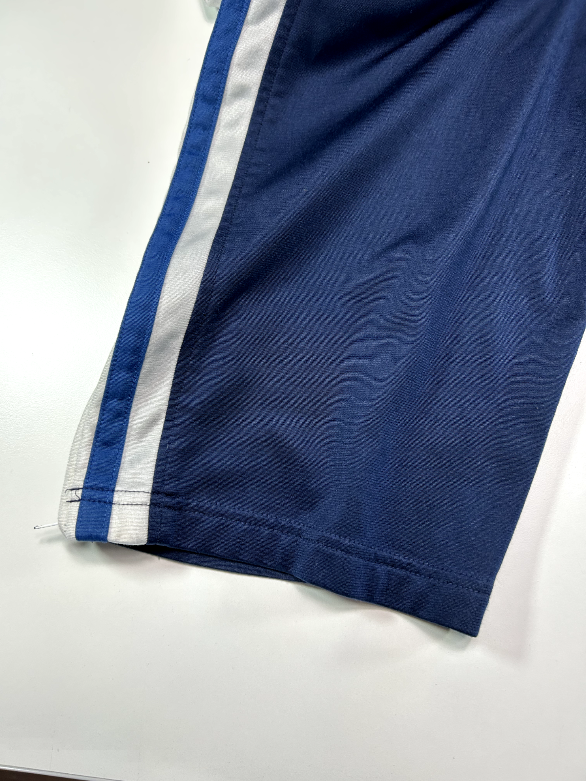 Vintage Y2K Nike Embroidered Mini Swoosh Track Pants Size Large Blue