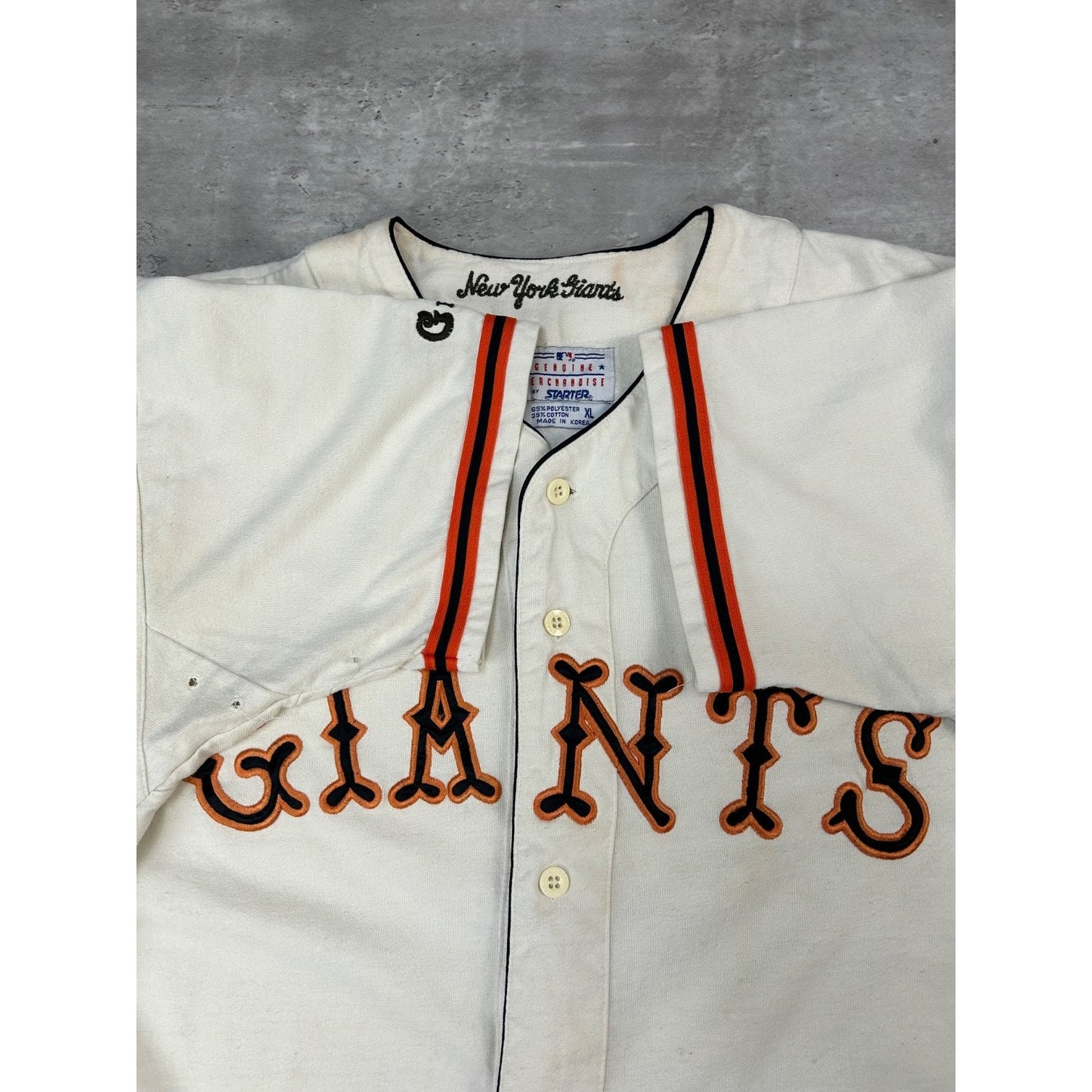 Vintage 90s San Fransisco Giants MLB Stitched Starter Baseball Jersey Size XL