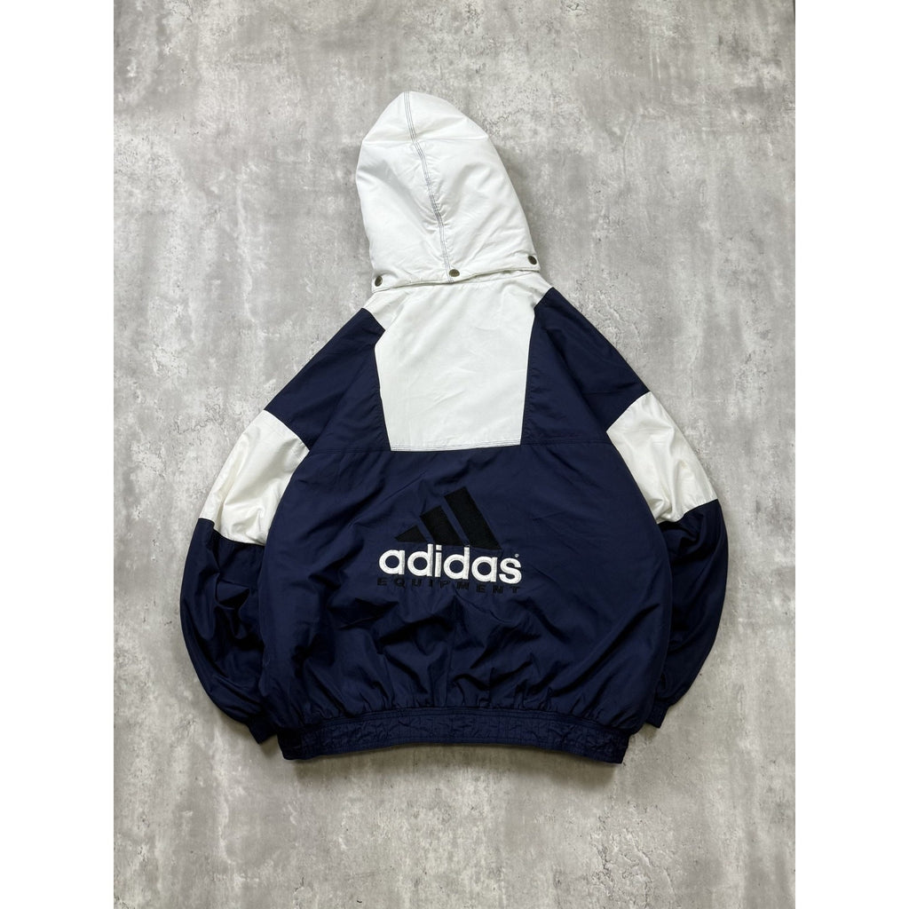 Vintage 90s Adidas Embroidered Logo Full Zip Insulated Jacket Size XL
