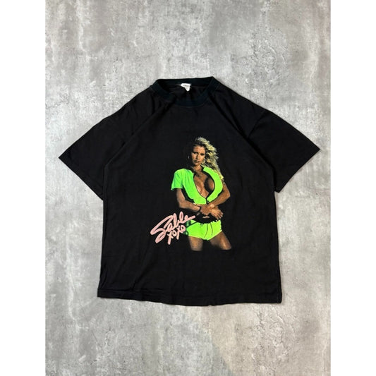 Vintage WWF Sable Portrait Graphic Wrestling T-Shirt Size Large Black