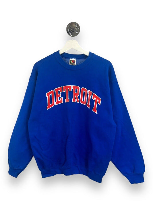 Vintage Detroit Pistons NBA Arc Spellout Graphic Basketball Sweater Size Medium