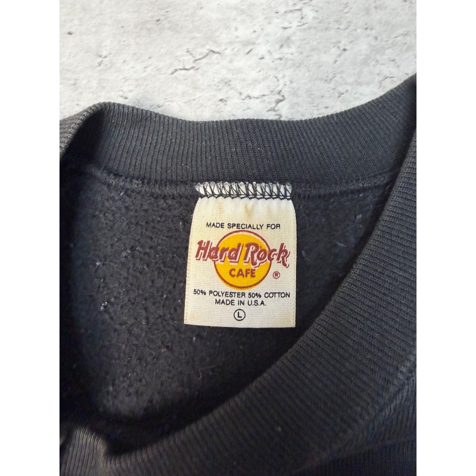 Vintage 90s Hard Rock Cafe Las Vegas Graphic Logo Pullover Sweatshirt Size Large
