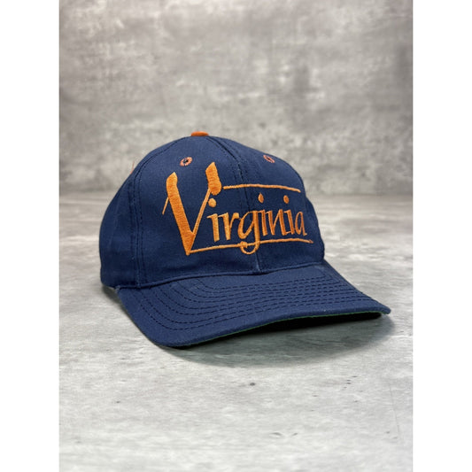 Vintage 90s Virginia Cavaliers NCAA Embroidered Spellout Snapback Hat OSFA