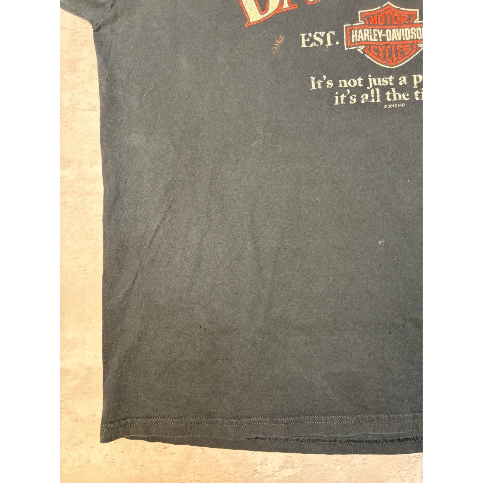 Harley Davidson Its Not Just A Pastime Spellout Graphic T-Shirt Size XL