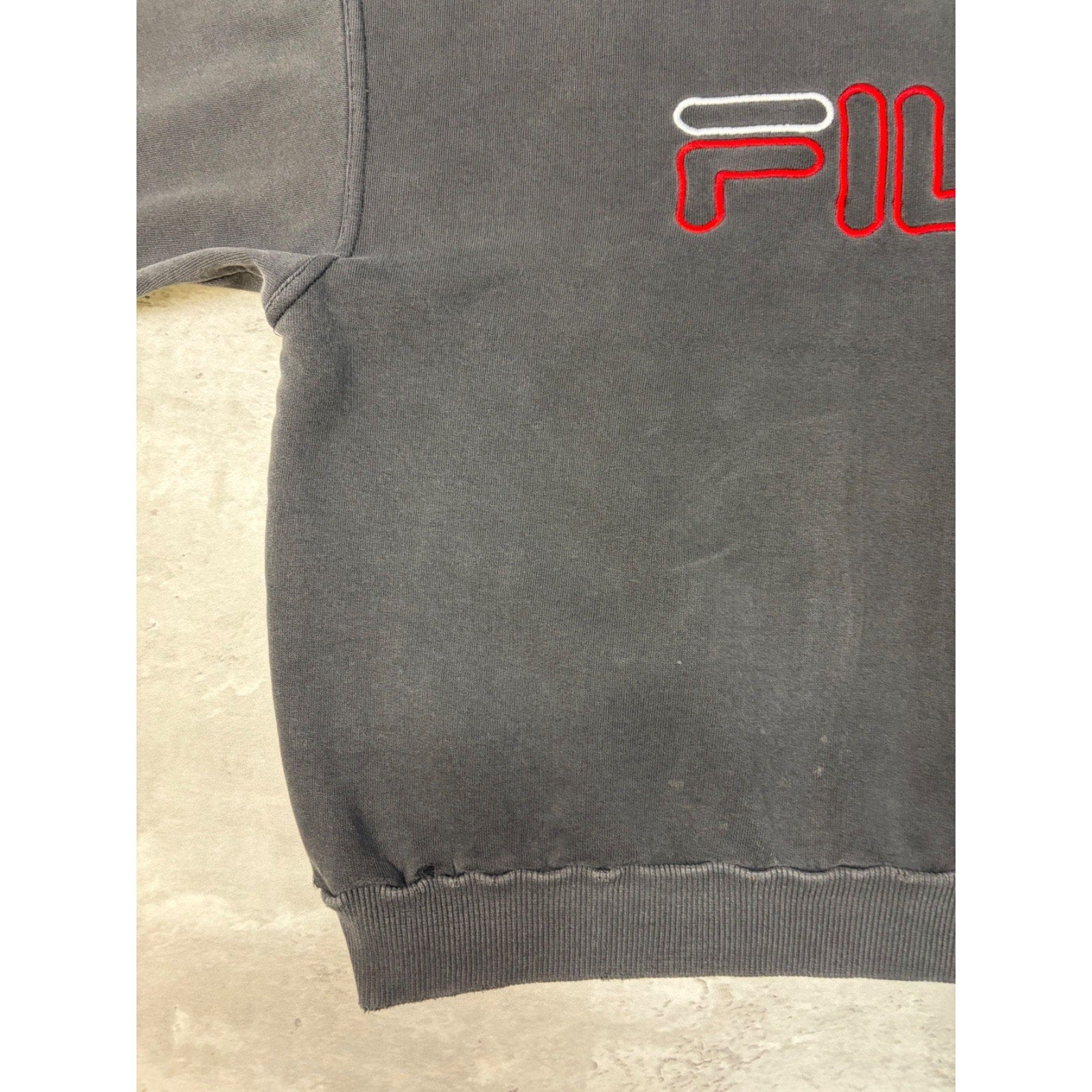 Vintage 90s Fila Embroidered Logo Spellout Sweatshirt Size Small