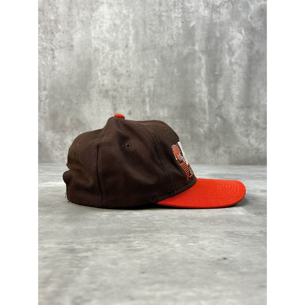 Vintage 90s Cleveland Browns NFL Embroidered Spellout Snapback Hat OSFA