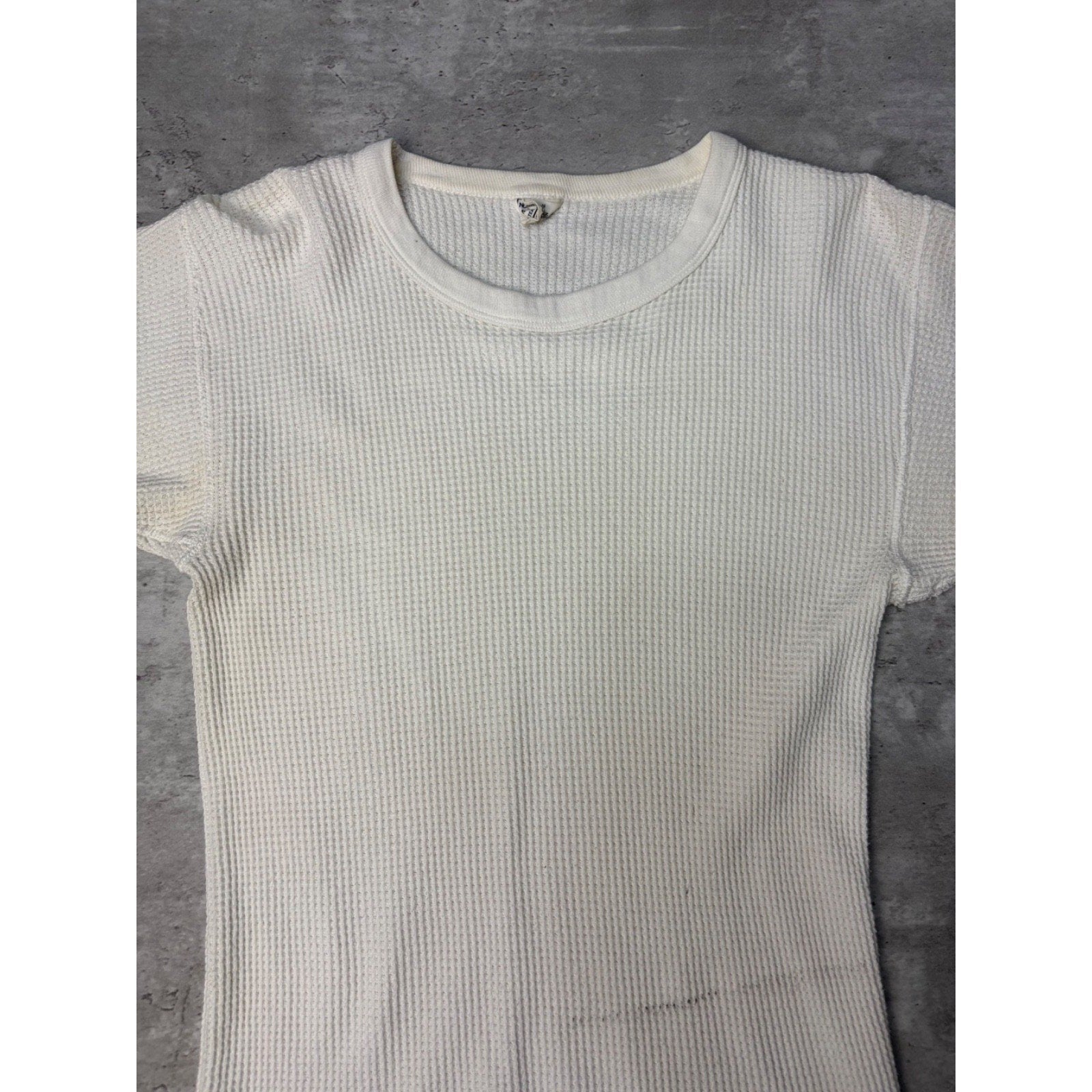 VTG 1970s Northwest Cotton Waffle Print Thermal Long Sleeve T-Shirt Size Medium