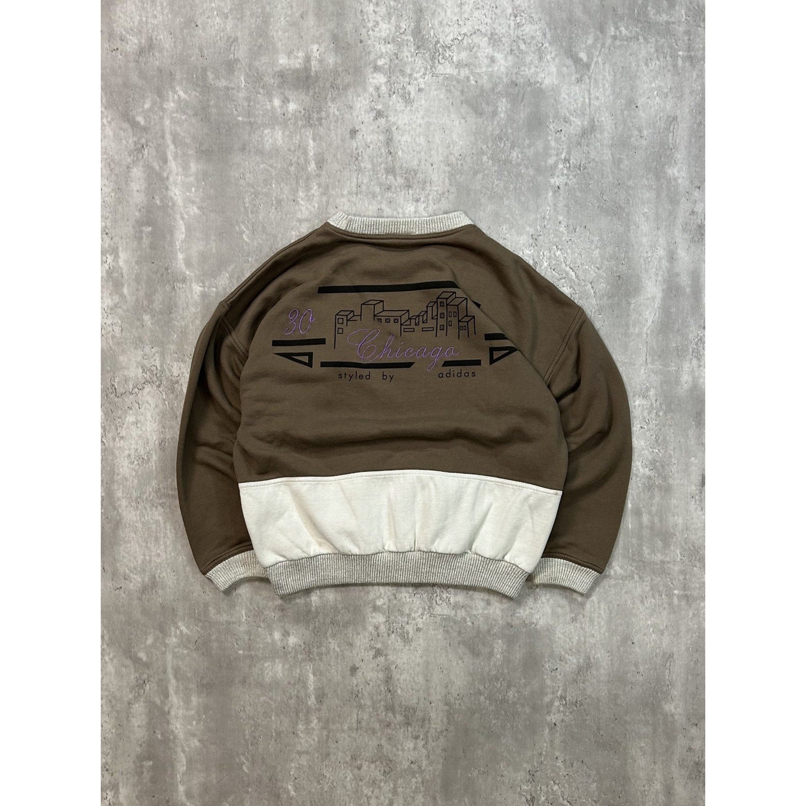 80s Adidas Chicago In The 30s Style By Adidas Graphic Sweatshirt Size Medium