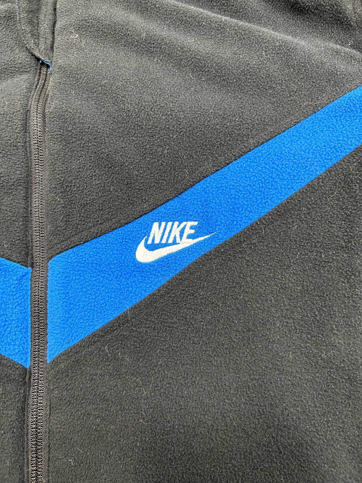 Vintage Y2K Nike Embroidered Logo Reversible Fleece/Nylon Jacket Size Small