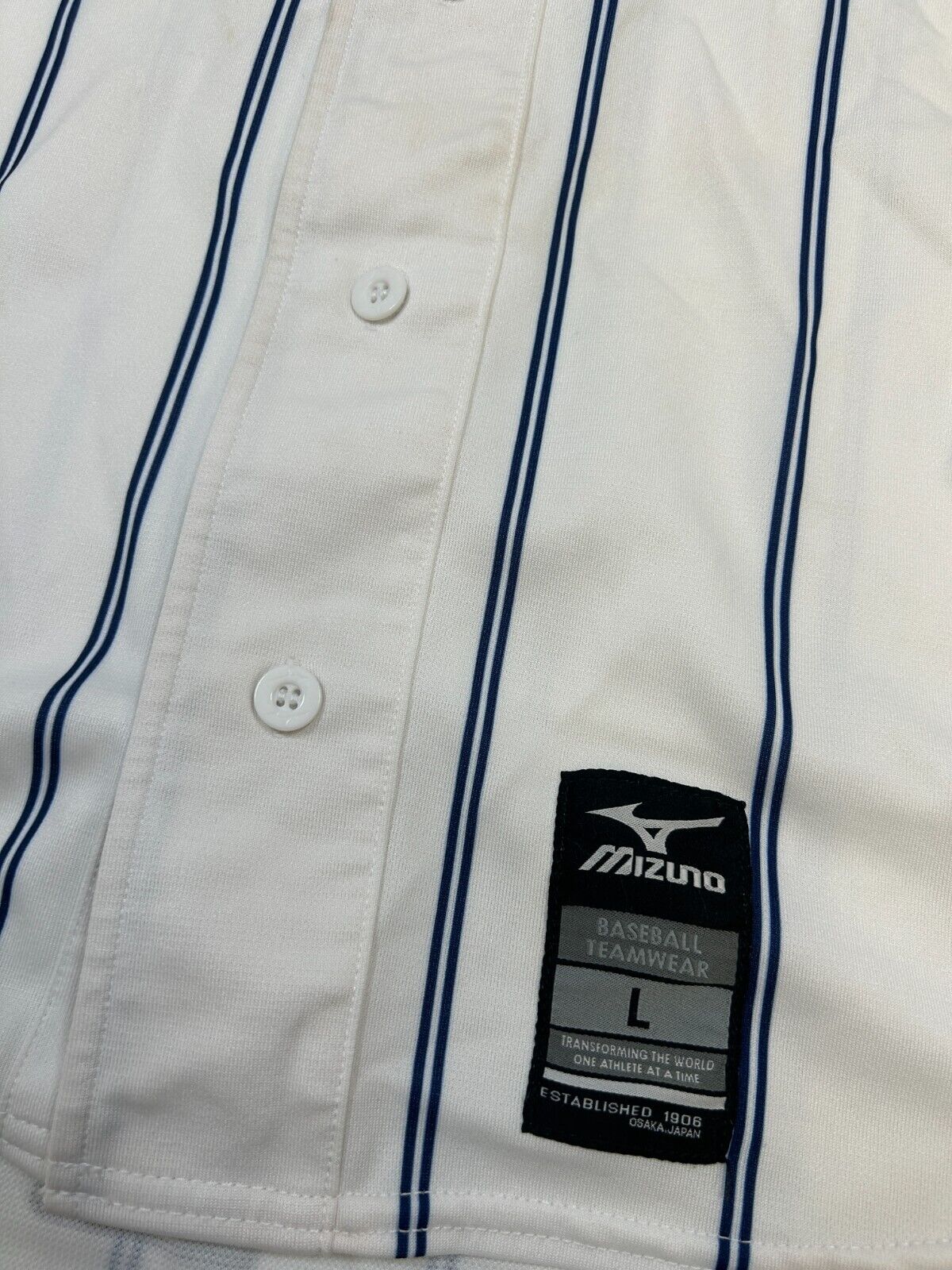 Warhawks #31 Stitches Mizuno Pinstripe Baseball Jersey Size Large White