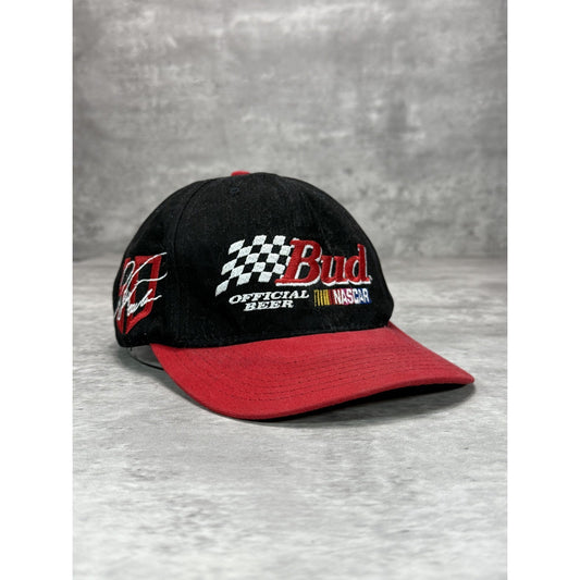 Vintage Budweiser Racing Embroidered Spellout Nascar Snapback Hat OSFA