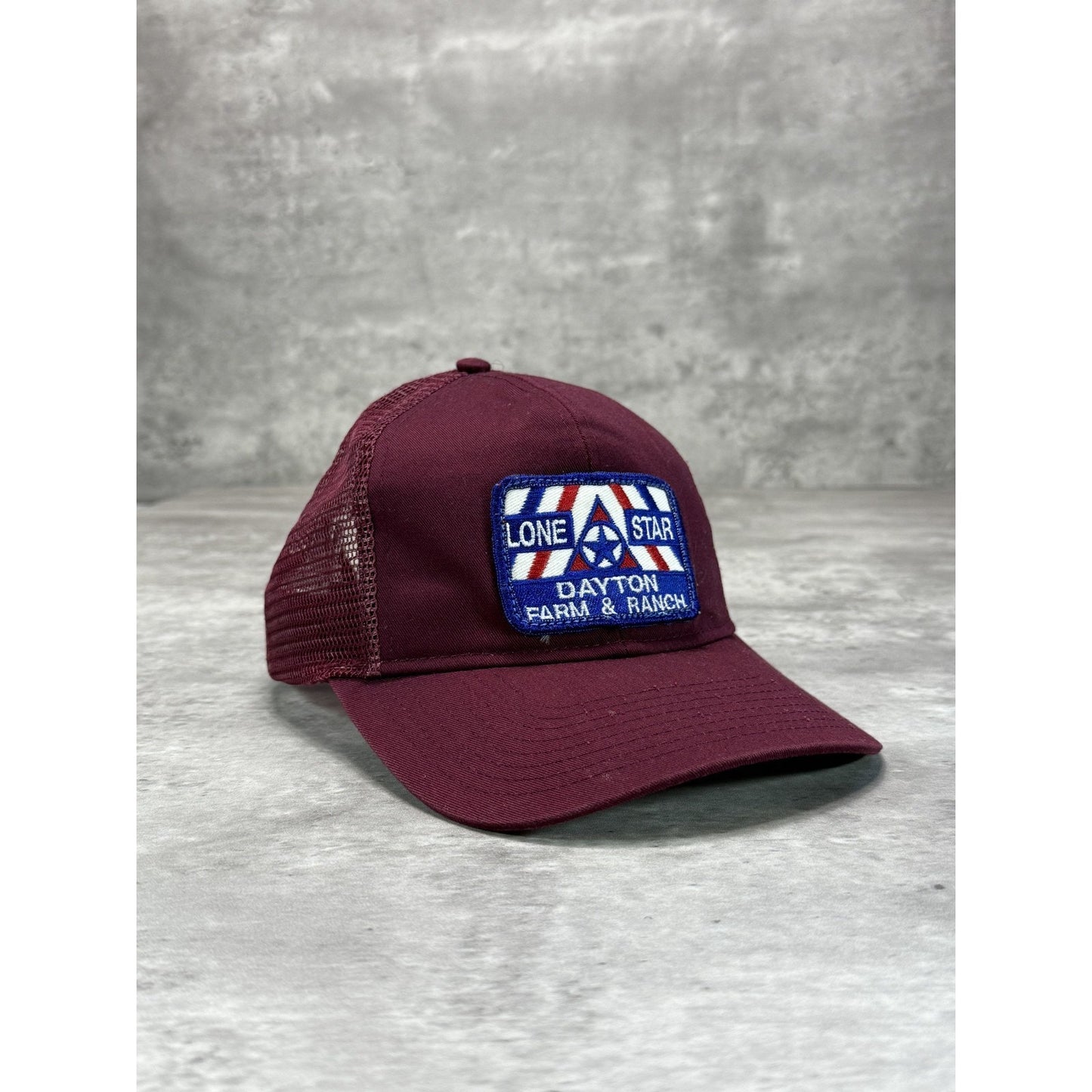 Vintage 80s Lone Star Farm & Ranch Embroidered Patch Trucker Snapback Hat OSFA