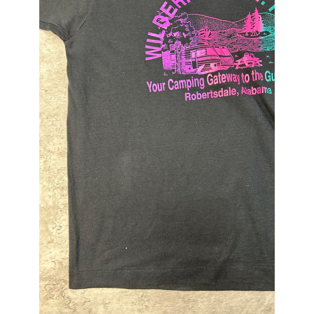 Vintage 80s/90s Wilderness RV Park Graphic Destination T-Shirt Size Medium