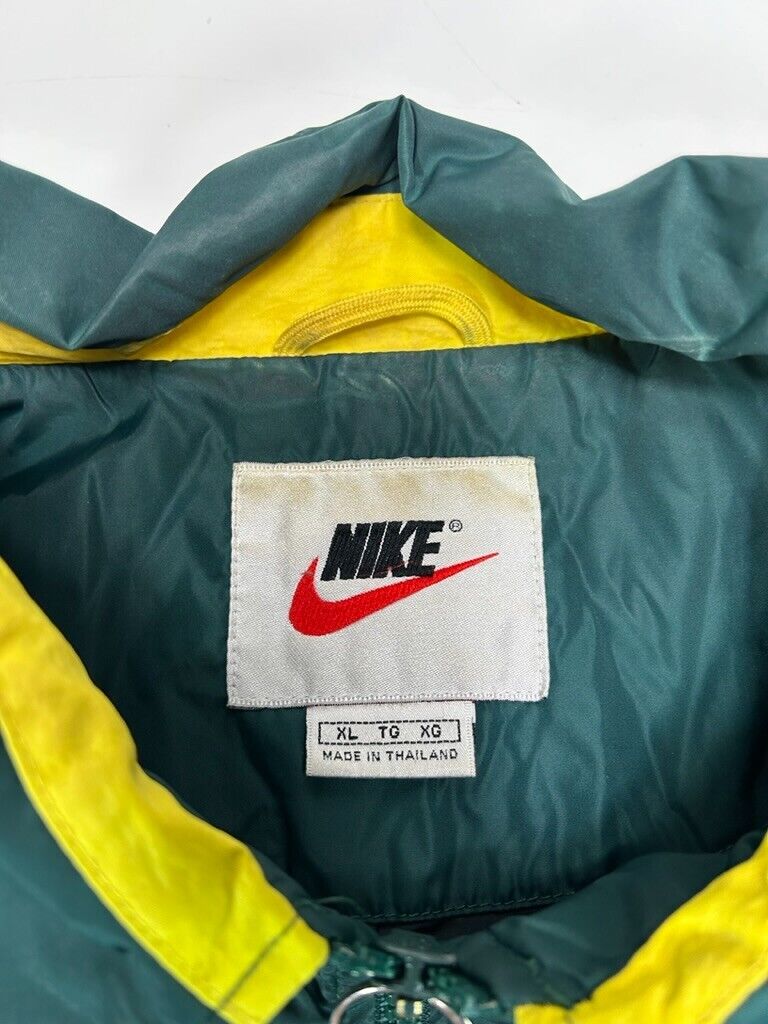 Vintage 90s Nike Embroidered Swoosh Collared Windbreaker Jacket Size XL