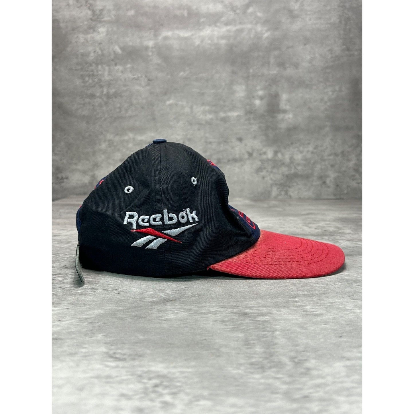 Vintage 90s Reebok Pre Season Embroidered Spellout Logo Strapback Hat OSFA