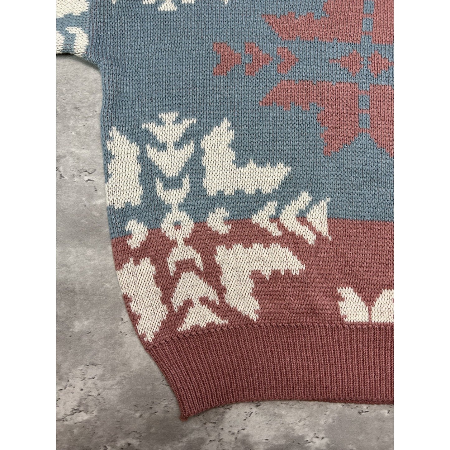 Vintage 90s St Johns Bay Aztec Print Pullover Ribbed Sweater Size Large